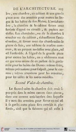 Second Valet-de-chambre