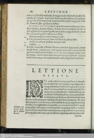 Lettione Ottava