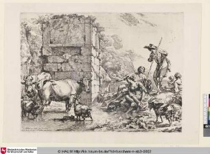 [Die Viehtränke; The Cow Drinking; La vache qui s' abreuve]