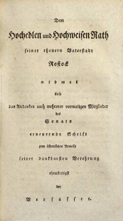 Andenken an die Rostockschen Gelehrten aus den drei letzten Jahrhunderten, Fünftes Stück