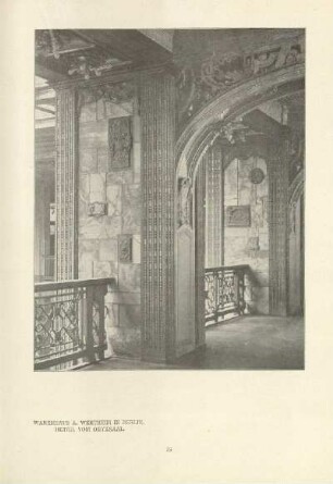 Warenhaus A. Wertheim in Berlin. Detail vom Onyxsaal