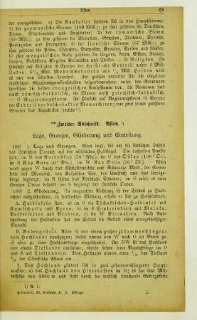 Zweiter Abschnitt. Asien