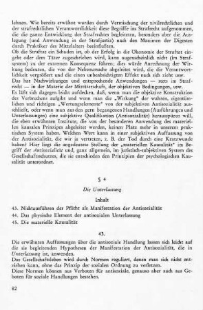 § 4: Die Unterlassung