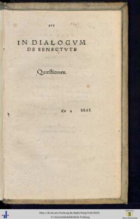 In dialogum de senectute.