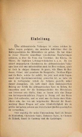 Der Bote im altfranzösischen Epos