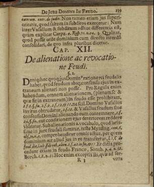 Cap. XII. De alienatione ac revocatione Feudi.