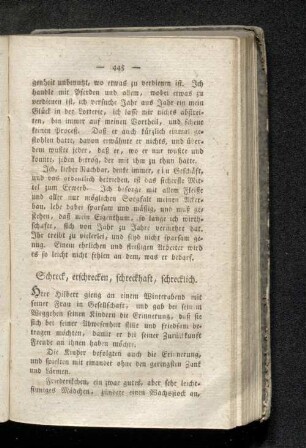 Schreck, erschrecken, schreckhaft, schrecklich.