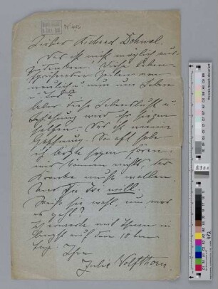 Brief an Richard Dehmel