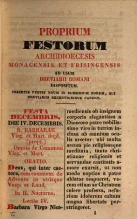 Proprium festorum Archidiocesis Monacensis et Frisengensis