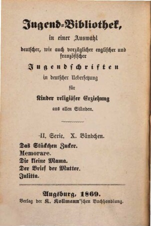 Das Stücklein Zucker