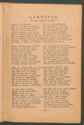 Lamentos : Al viejo Calixto, el Ñato