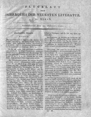 1801-02-21 : 31. Stück