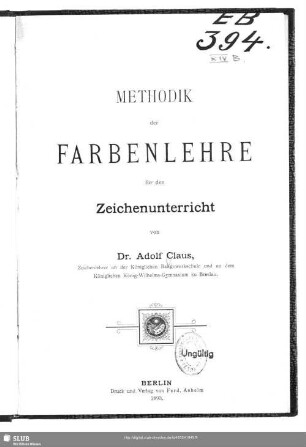 Methodik der Farbenlehre für den Zeichenunterricht