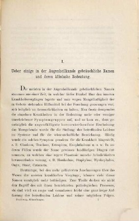 Abhandlungen aus dem Gebiete der praktischen Augenheilkunde