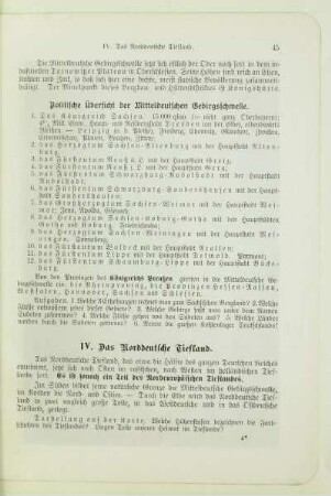 IV. Das Norddeutsche Tiefland