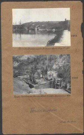 Die von den Franzosen zerstörte Brücke von Ville bei Chiry