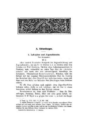 Lehrplan und Jugendkunde