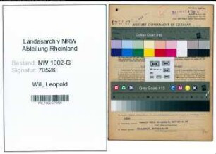 Entnazifizierung Leopold Will, geb. 26.11.1889 (Kaufmann)