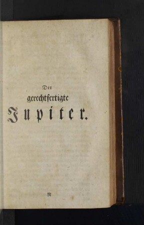 Der gerechtfertigte Jupiter.