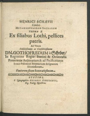 10: Ex filiabus Lothi, pellices patris