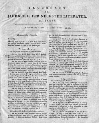 1800-09-06 : 11. Stück