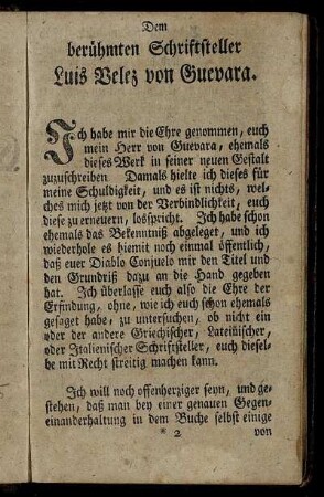 Dem berühmten Schriftsteller Luis Velez von Guevara.