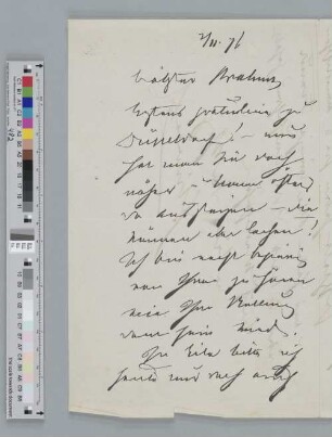 Brief an Johannes Brahms