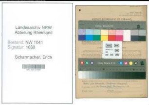 Entnazifizierung Erich Scharmacher , geb. 20.05.1914 (Lehrer)