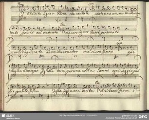 Recitativo: Che dite signor padre che cantate