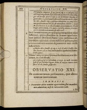 Observatio XXI. - Observatio XXV.