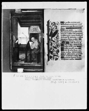 Lateinisches Gebetbuch mit Kalendarium — Evangelist Matthäus