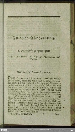 Zweyte Abtheilung