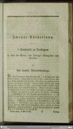 Zweyte Abtheilung