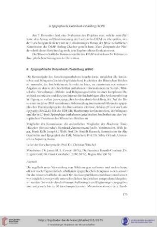 8. Epigraphische Datenbank römischer Inschriften
