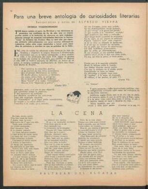 Para una breve antología de curiosidades literarias : Recopilación y notas