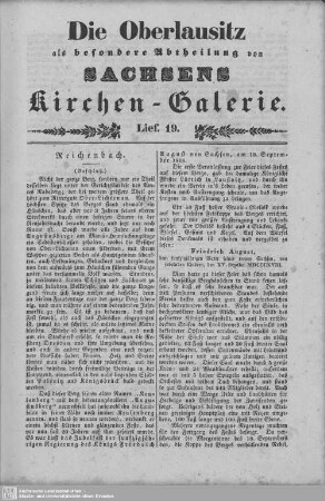 Reichenbach (Beschluß), Herrnhut (Beschluß) : 19. Lieferung