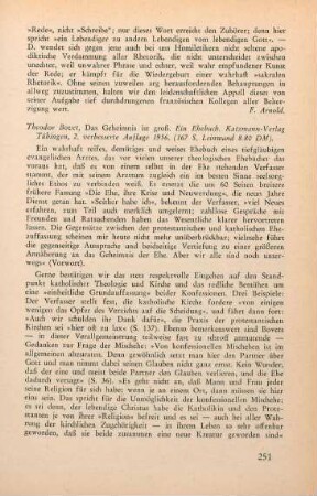 251-252 [Rezension] Bovet, Theodor, Das Geheimnis ist groß