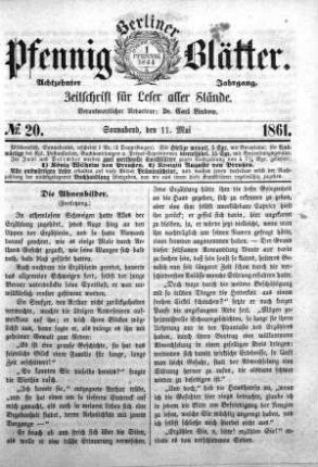 No. 20, Sonnabend, den 11. Mai