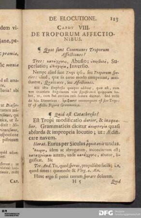 Caput VIII. De Troporum Affectionibus.