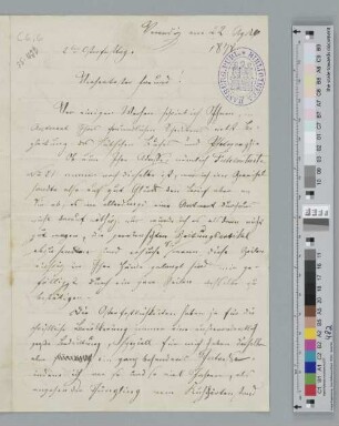 Brief an Hans Speckter