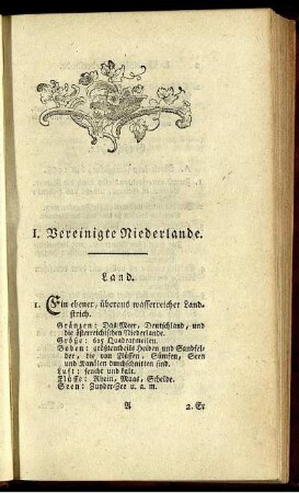 I. Vereinigte Niederlande