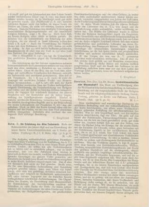 37-38 [Rezension] Duhm, Bernhard, Die Entstehung des Alten Testaments. Rede