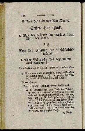 II. Von der besondern Wortfügung.