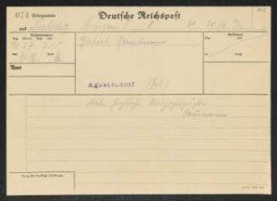 Brief von Hermann Haussmann und Hildegard Haussmann an Gerhart Hauptmann