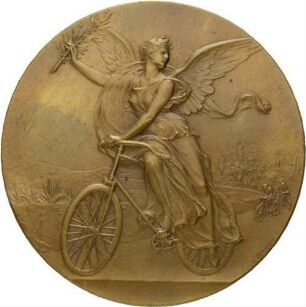 Ehrenmedaille auf das Fahrradfahren