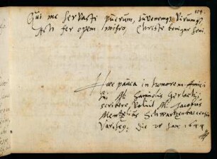 [S.l.] ; 25.01.1644 / Jacobus Mentzelius