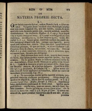 De Materia Proprie Dicta.