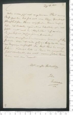 Brief von Adolf Erman an Adelbert von Chamisso