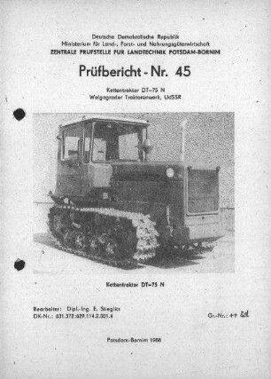 Kettentraktor DT-75 N