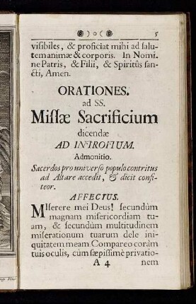Orationes. ad SS. Missæ Sacrificium...